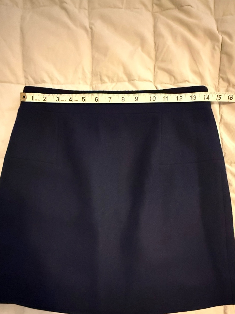 J.Crew Navy Blue Wool Blend Tailored Mini Skirt - Size 2 - Picture 7 of 10